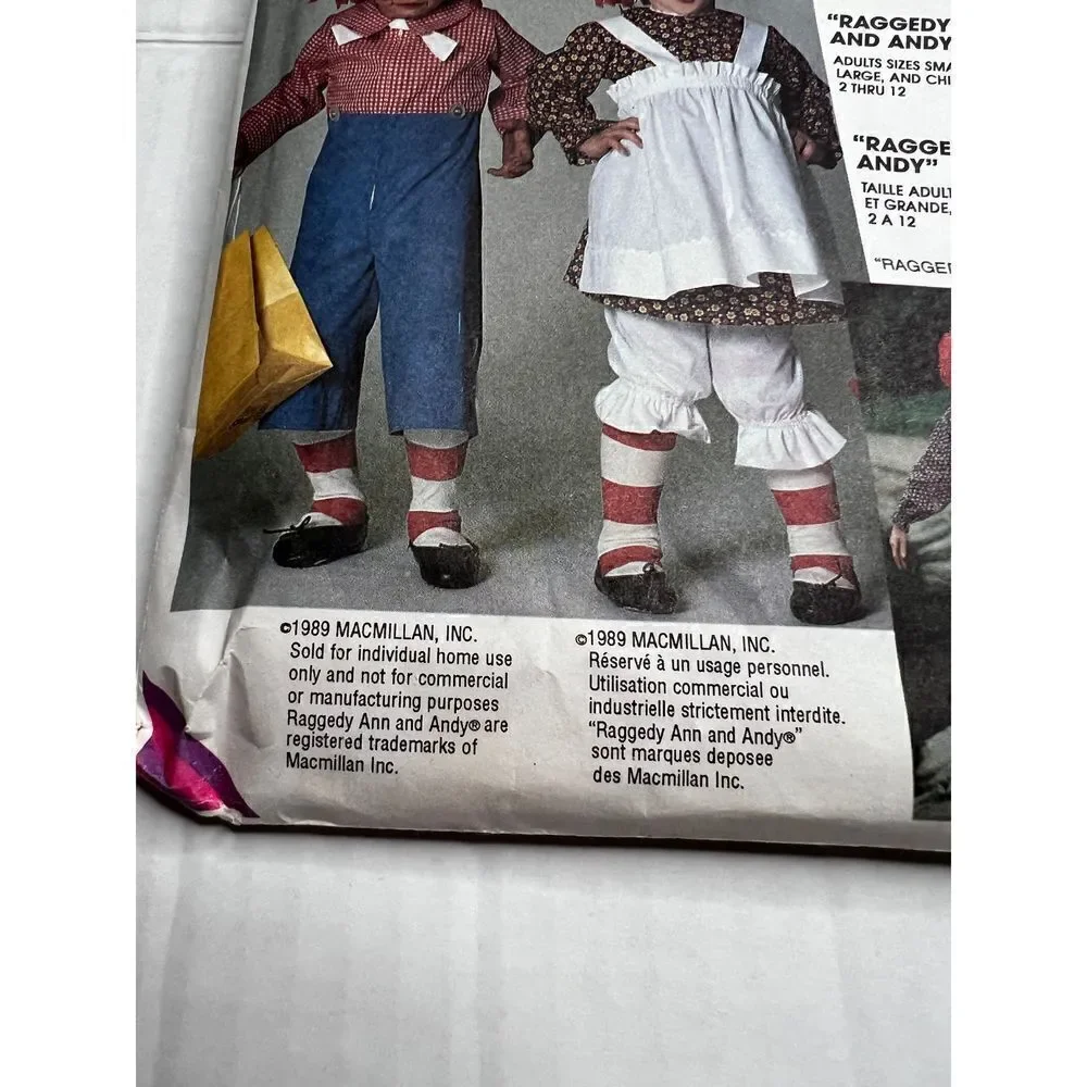 McCall’s Costumes Raggedy Ann and Andy patterns
